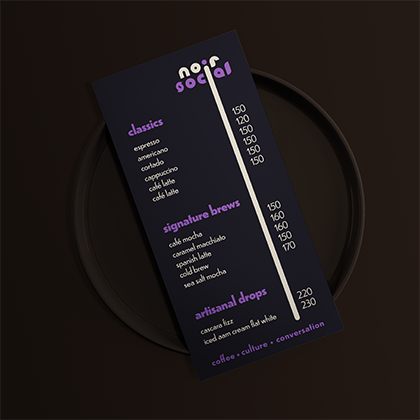 Noir Social wordmark construction detail 4